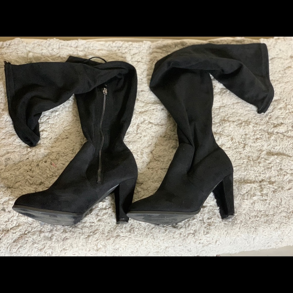 Thigh high heel boots